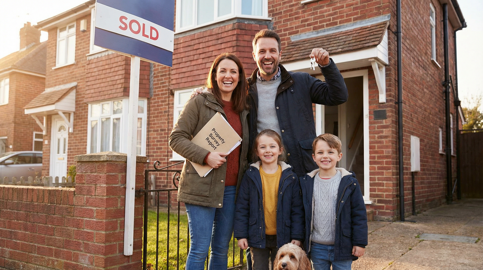 Happy homebuyers with survey report